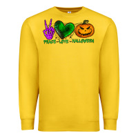 Lemon peace love halloween Premium Sweatshirt - BundleAndBundleShop