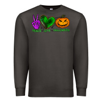 Smoke peace love halloween Premium Sweatshirt - BundleAndBundleShop