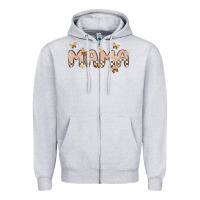 Heather Grey retro mama Zipper Hoodie - MaliasSmallBusiness