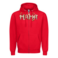 Red retro mama Zipper Hoodie - MaliasSmallBusiness