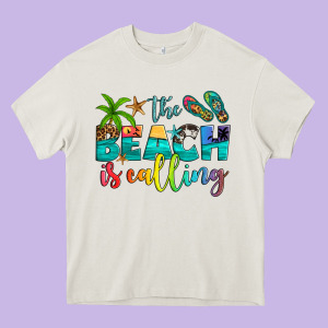 The Beach Is Calling Heavy Core Tee Designed By Artiststas
