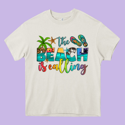 The Beach Is Calling Heavy Core Tee Designed By Artiststas