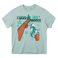 Arona Teal I Have Two Moods Afro Girl Sneakers Heavy Core Tee - texasbilliewilder