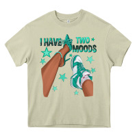 Mossy Teal I Have Two Moods Afro Girl Sneakers Heavy Core Tee - texasbilliewilder