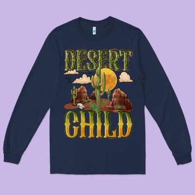 Desert Child Cactus Long Sleeve Tee Designed By Nancycooperartshop