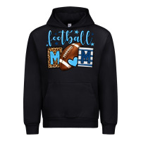 Black Football mom blue team color Urban Hoodie - HowdyJamesFarm