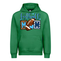 Emerald Football mom blue team color Urban Hoodie - HowdyJamesFarm