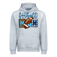 Heather Grey Football mom blue team color Urban Hoodie - HowdyJamesFarm