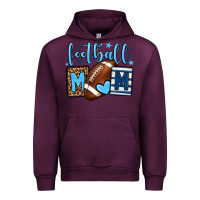 Mauve Wine Football mom blue team color Urban Hoodie - HowdyJamesFarm
