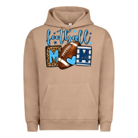 Pigment Burro Football mom blue team color Urban Hoodie - HowdyJamesFarm
