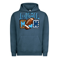 Pigment Midnight Navy Football mom blue team color Urban Hoodie - HowdyJamesFarm