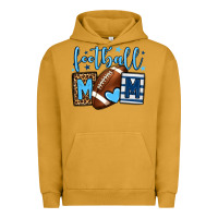 Pigment Peanut Butter Football mom blue team color Urban Hoodie - HowdyJamesFarm