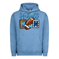 Pigment Pebble Blue Football mom blue team color Urban Hoodie - HowdyJamesFarm