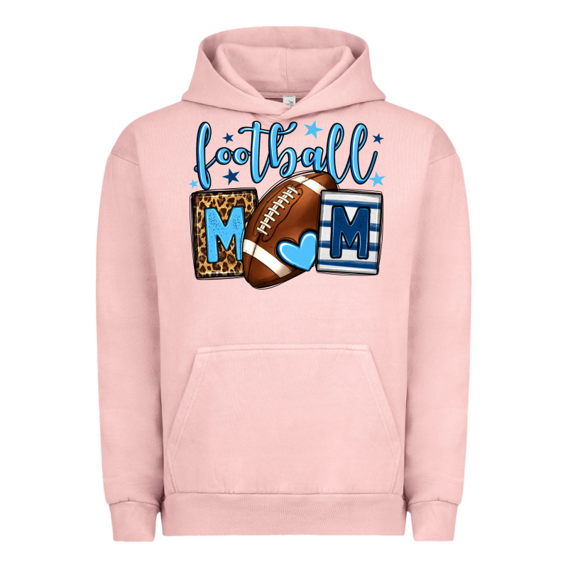 Football Mom Blue Team Color Urban Hoodie by HowdyJamesFarm | Teevron