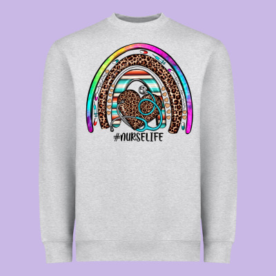 Nurse Life Rainbow Heavyweight Sweatshirt Designed By Jahusdesignshop