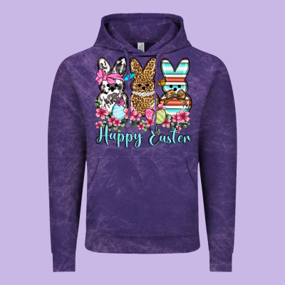 Happy Easter Western Peeps Vintage Hoodie Designed By Oliviacreatesart