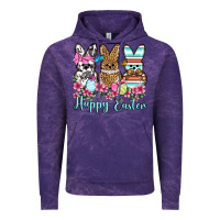 Cloud Purple Happy Easter western peeps Vintage Hoodie - OliviaCreatesArt