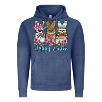 Vintage Denim Happy Easter western peeps Vintage Hoodie - OliviaCreatesArt