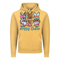 Vintage Mustard Happy Easter western peeps Vintage Hoodie - OliviaCreatesArt
