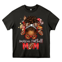Asphalt american football mom red and silver afro messy bu Heavy Core Tee - texasbilliewilder