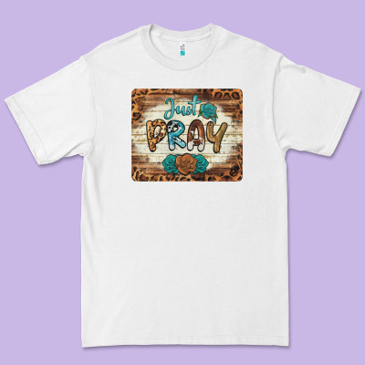 Just Pray Mousepad Premium Tee Designed By Barkaloodesign