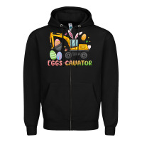 Black eggs cavator easter Zipper Hoodie - MaliasSmallBusiness