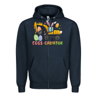 Navy eggs cavator easter Zipper Hoodie - MaliasSmallBusiness
