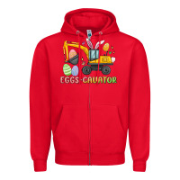 Red eggs cavator easter Zipper Hoodie - MaliasSmallBusiness