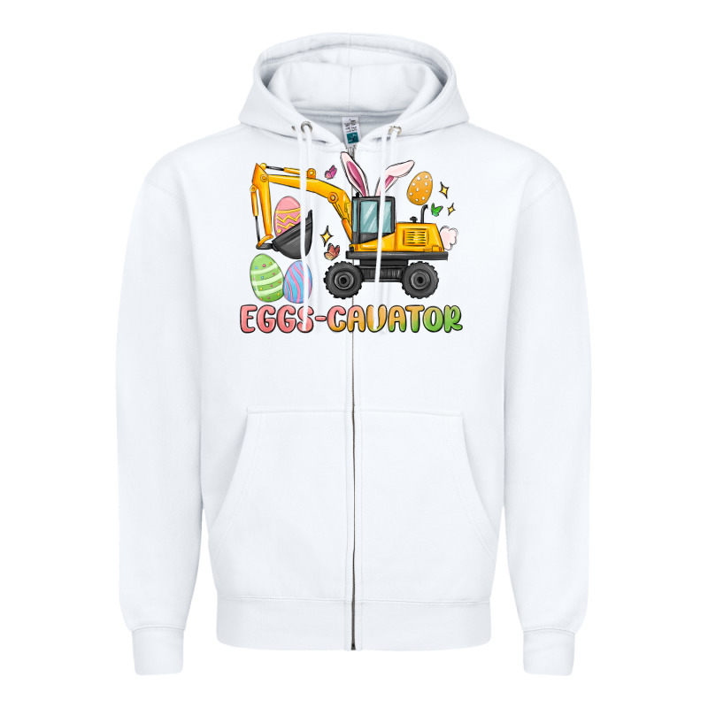 Eggs Cavator Easter Zipper Hoodie by MaliasSmallBusiness | Teevron