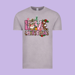 Love Christmas Vintage Tee Designed By Adodesignshop