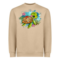 Mushroom ocean with turtle Heavyweight Sweatshirt - AdoDesignShop