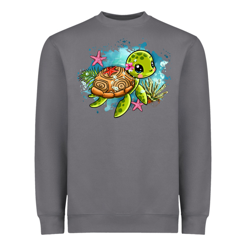 Ocean With Turtle Heavyweight Sweatshirt by AdoDesignShop | Teevron