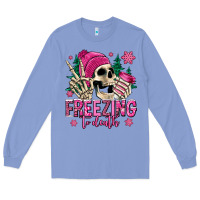 Colony Blue freezing to death winter skull Long Sleeve Tee - Jasminsmagicworld
