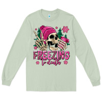 Matcha freezing to death winter skull Long Sleeve Tee - Jasminsmagicworld