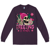 Plum freezing to death winter skull Long Sleeve Tee - Jasminsmagicworld