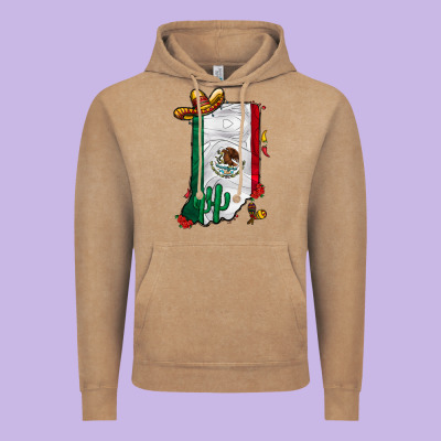 Mexican Indiana Vintage Hoodie Designed By Cowhidedigitalart