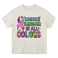 Cream cancer survivor in all colors Heavy Core Tee - texasbilliewilder