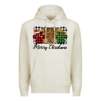 Oatmeal Heather merry christmas paws Premium Hoodie - Bettercallsaul