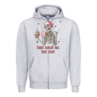Heather Grey true crime all the time Zipper Hoodie - MaliasSmallBusiness