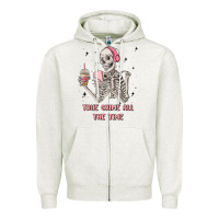 Oatmeal Heather true crime all the time Zipper Hoodie - MaliasSmallBusiness