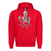 Red true crime all the time Zipper Hoodie - MaliasSmallBusiness