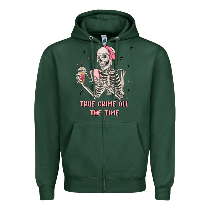 True Crime All The Time Zipper Hoodie by MaliasSmallBusiness | Teevron
