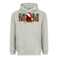 Moon Dust Western Mom With Woman In Santa Hat Heavyweight Hoodie - BundleAndBundleShop