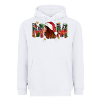 White Western Mom With Woman In Santa Hat Heavyweight Hoodie - BundleAndBundleShop