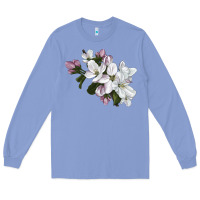 Colony Blue apple blossom Long Sleeve Tee - LillyAllenDesigns