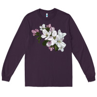 Plum apple blossom Long Sleeve Tee - LillyAllenDesigns
