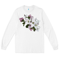 White apple blossom Long Sleeve Tee - LillyAllenDesigns