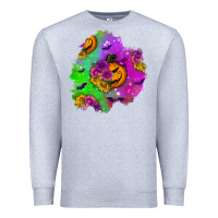 Heather Grey halloween patch 1 Premium Sweatshirt - BundleAndBundleShop