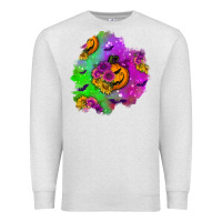 Oatmeal Heather halloween patch 1 Premium Sweatshirt - BundleAndBundleShop