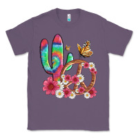 Lavender cactus peace sign flowers and butterflys Classic Tee - Artiststas